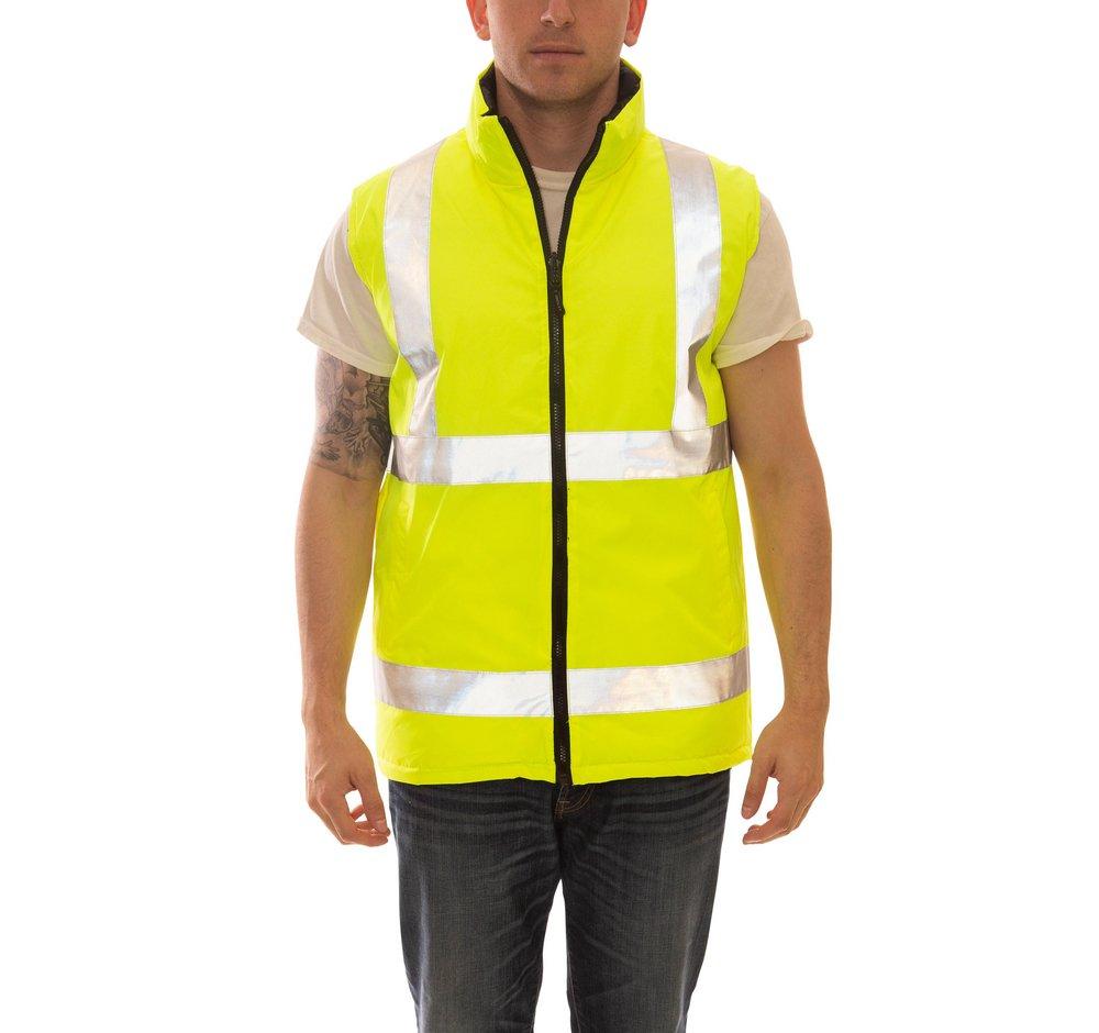 Tingley Black Plastic Vest in Black, Fluorescent Yellow-Green 