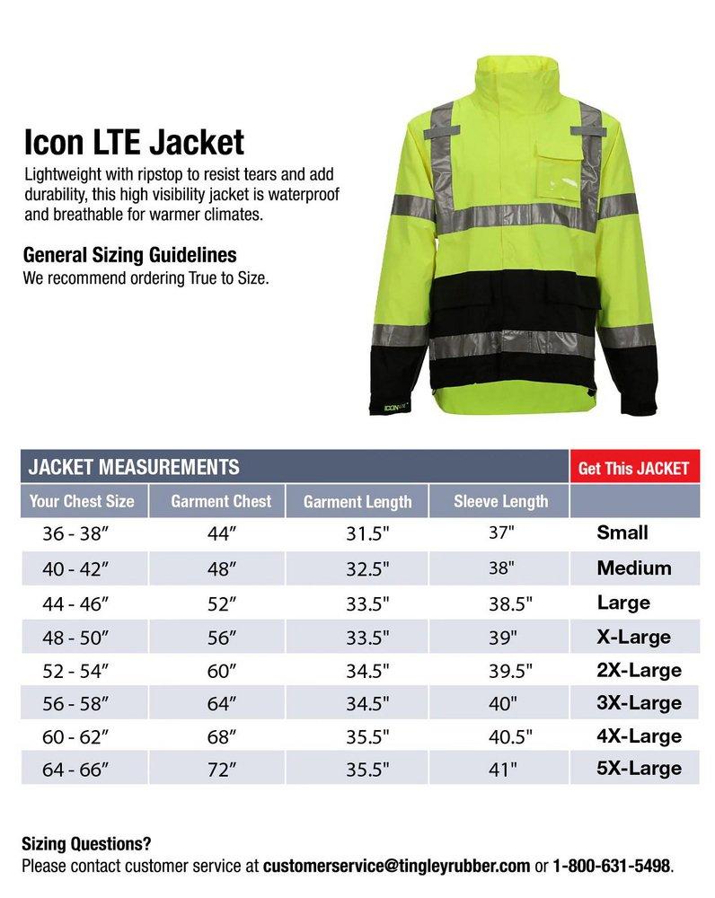 Tingley Black 70D and 75D Ripstop Polyester Reusable Jacket in Black, Fluorescent Yellow and Green 