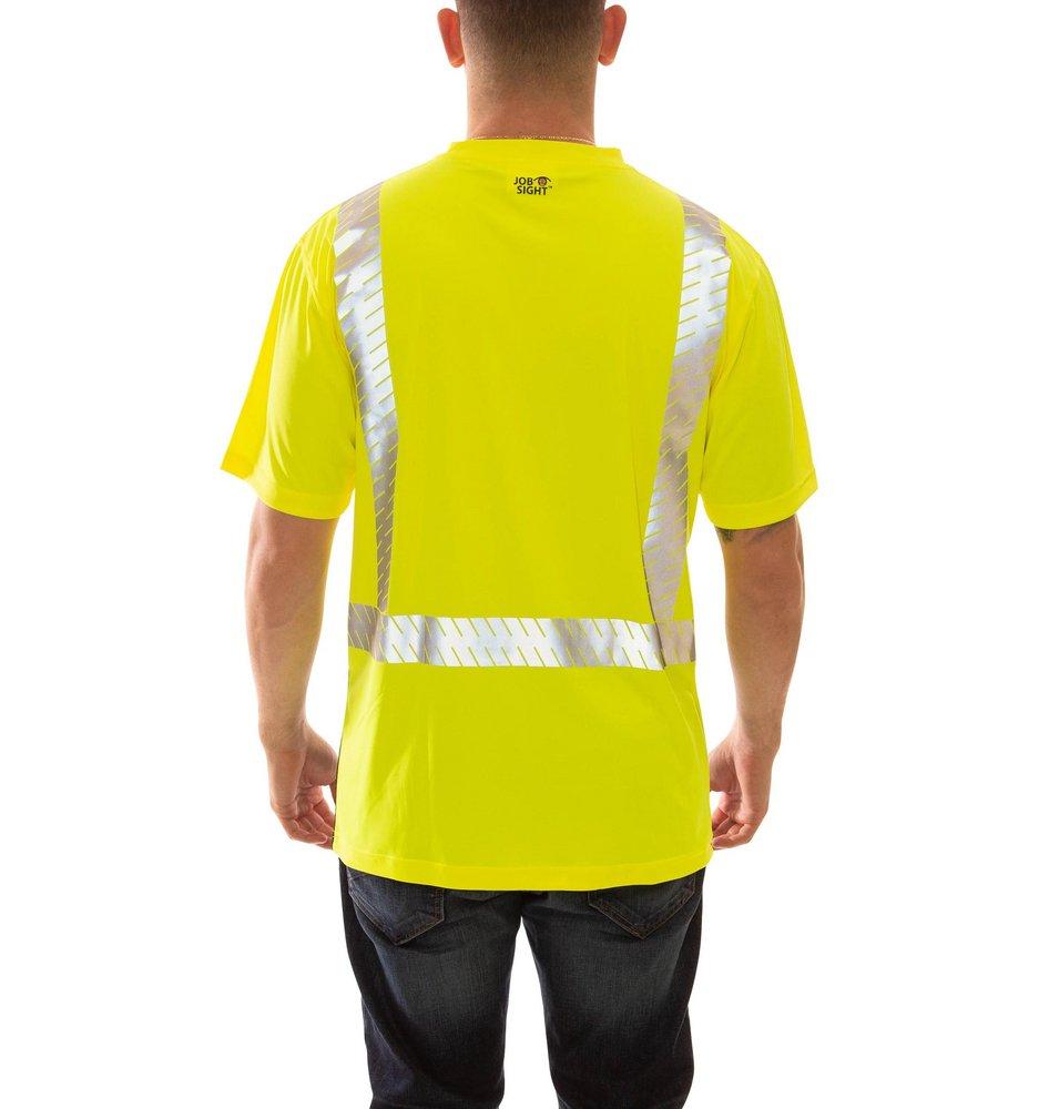 Tingley Black Plastic Short Sleeve T-Shirt in Black, Fluorescent Yellow-Green and Silver 
