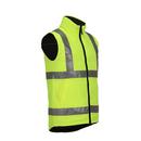 Size 5X Plastic Vest in Black, Fluorescent Yellow-Green