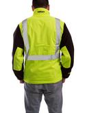 Tingley Black Fleece and Plastic Jacket in Black, Fluorescent Yellow-Green 