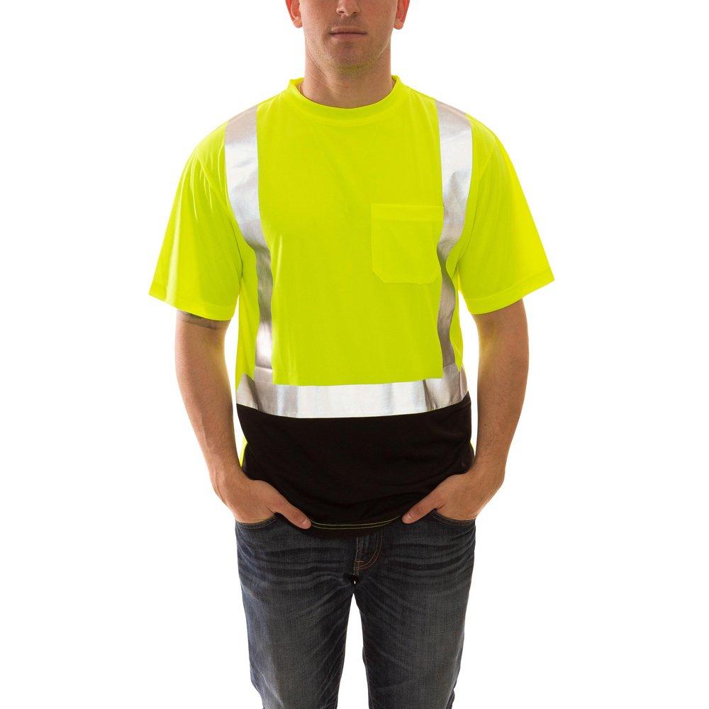 Tingley Black Plastic Short Sleeve T-Shirt in Black, Fluorescent Yellow-Green and Silver 