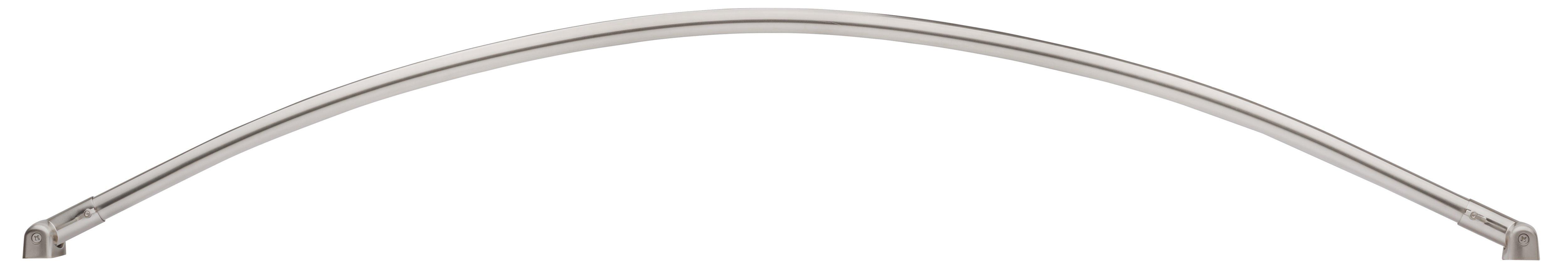 PROFLO&reg; Brushed Nickel 5 ft. Wall Mount Curved Shower Rod 