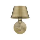 60W 1-Light Medium E-26 Incandescent Wall Sconce in Aged Brass