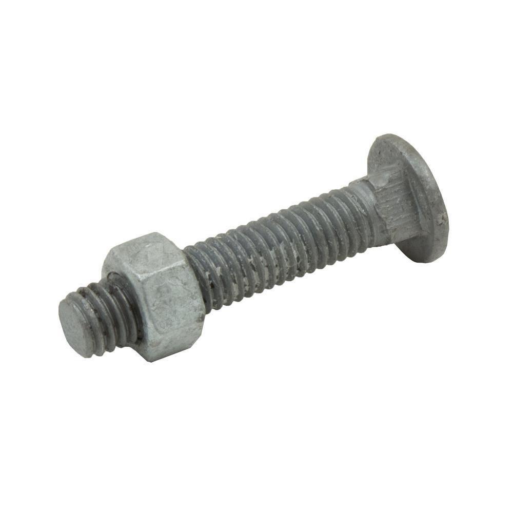 Ductmate 3/8 in. Galvanized Steel Carriage Bolt and Nut 