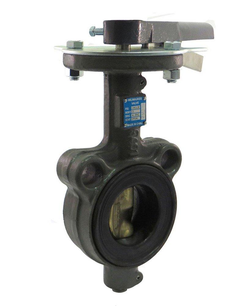 Milwaukee Valve Cast Iron Wafer EPDM Lever Handle Butterfly Valve 