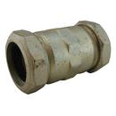 Jones Stephens IPS Long Galvanized Coated Malleable Iron Compression Coupling with EPDM Gasket and Metal Friction Ring 