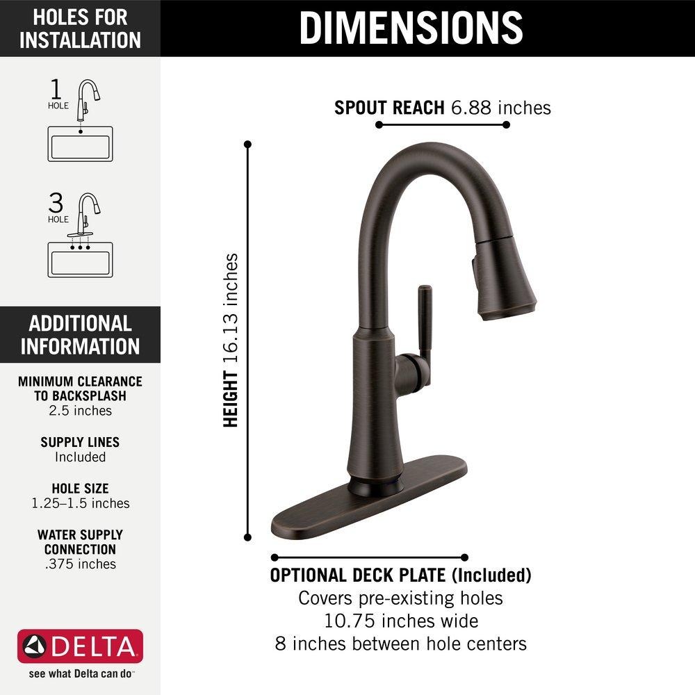 Delta Faucet Venetian Bronze Single Handle Lever Bar Faucet 