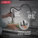 Delta Faucet Arctic Stainless Single Handle Pull Down Kitchen Faucet 