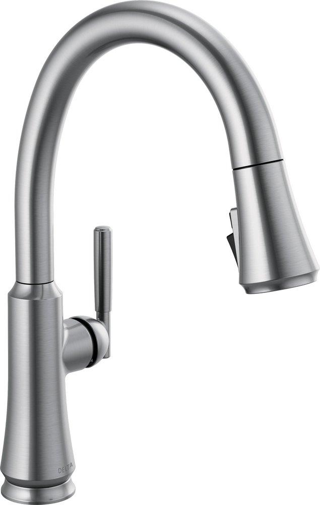 Delta Faucet Arctic Stainless Single Handle Pull Down Kitchen Faucet 