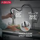 Delta Faucet Arctic Stainless Single Handle Pull Down Kitchen Faucet 