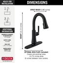 Delta Faucet Matte Black Single Handle Lever Bar Faucet 