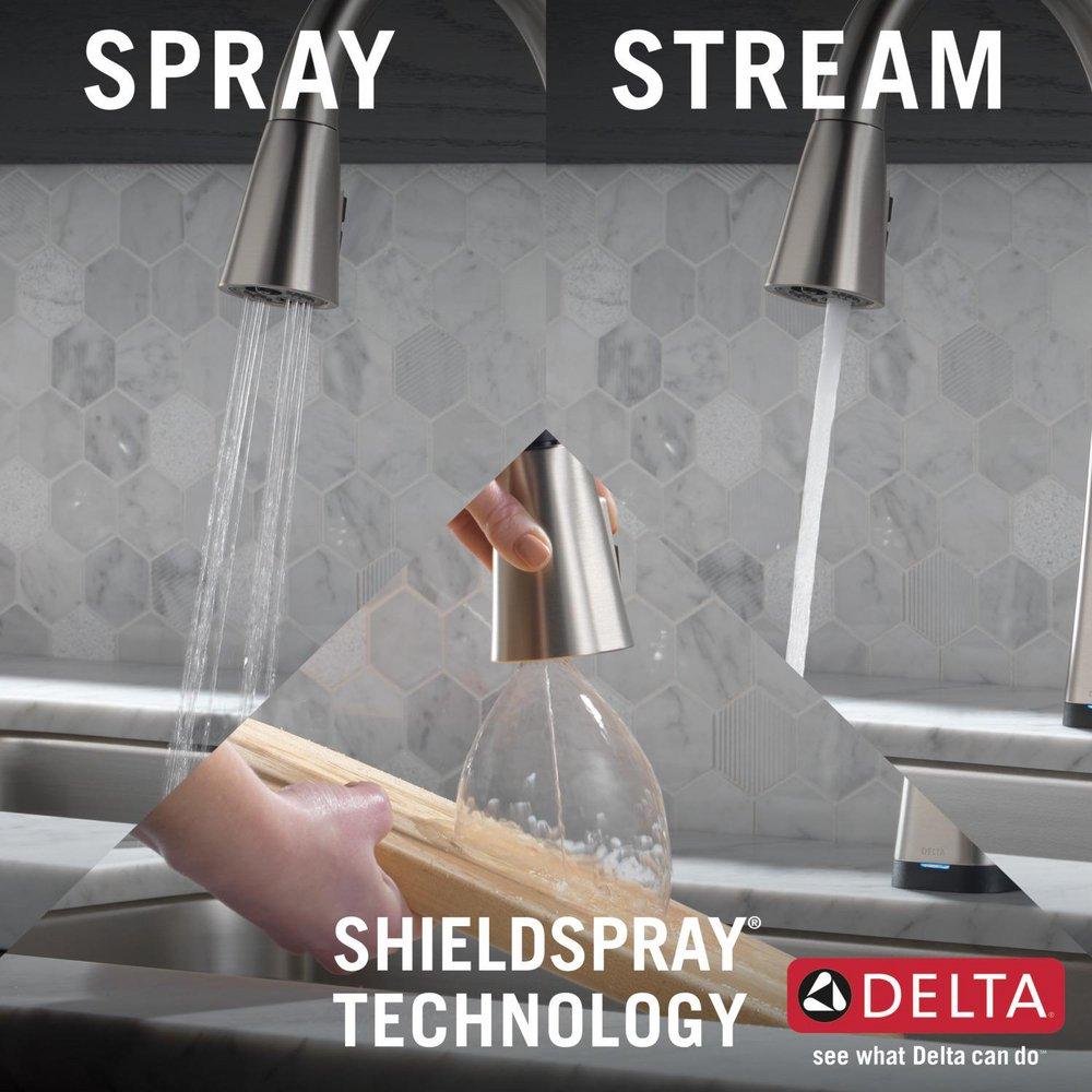 DELTA LENTA: SINGLE-HANDLE PULL-DOWN KITCHEN FAUCET WITH TOUCH2O TECHNOLOGY 