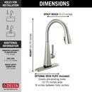 DELTA LENTA: SINGLE-HANDLE PULL-DOWN KITCHEN FAUCET WITH TOUCH2O TECHNOLOGY 