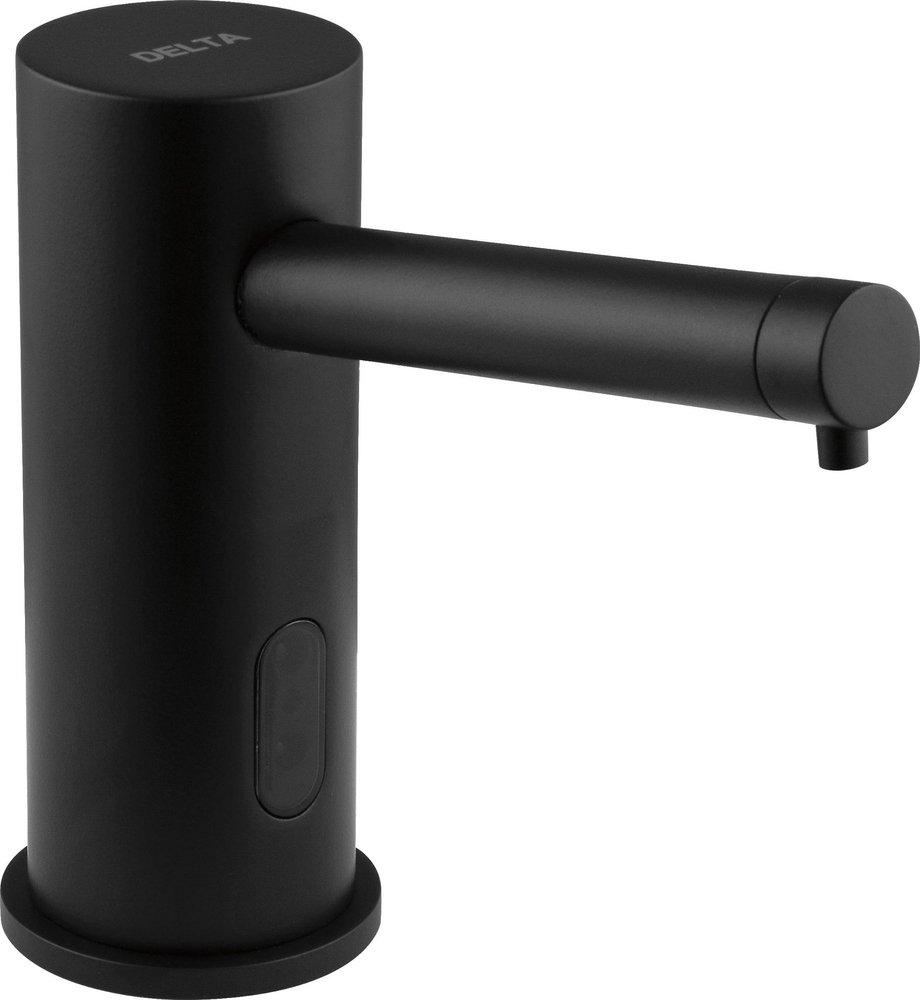 Delta Faucet Black Battery-Operated Electronic Soap Dispenser 