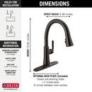 Delta Faucet Venetian&reg; Bronze Single Handle Pull Down Kitchen Faucet 