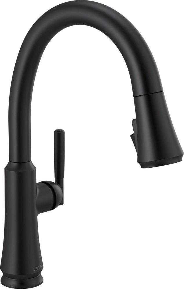 Delta Faucet Matte Black Single Handle Pull Down Kitchen Faucet 