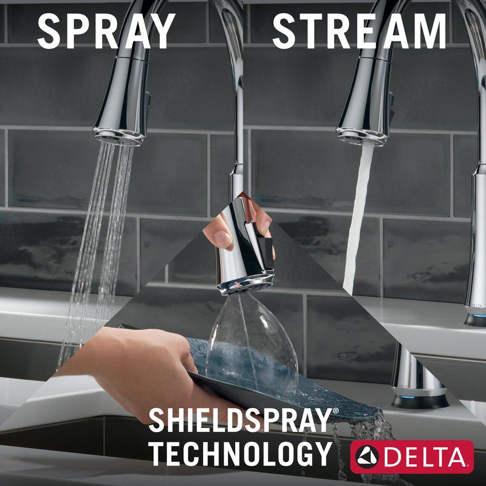 Delta Faucet Matte Black Single Handle Pull Down Kitchen Faucet 