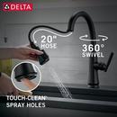 Delta Faucet Matte Black Single Handle Pull Down Kitchen Faucet 