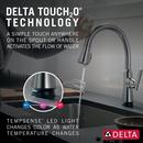 Delta Faucet Arctic Stainless Single Handle Pull Down Touch Activated Kitchen Faucet 