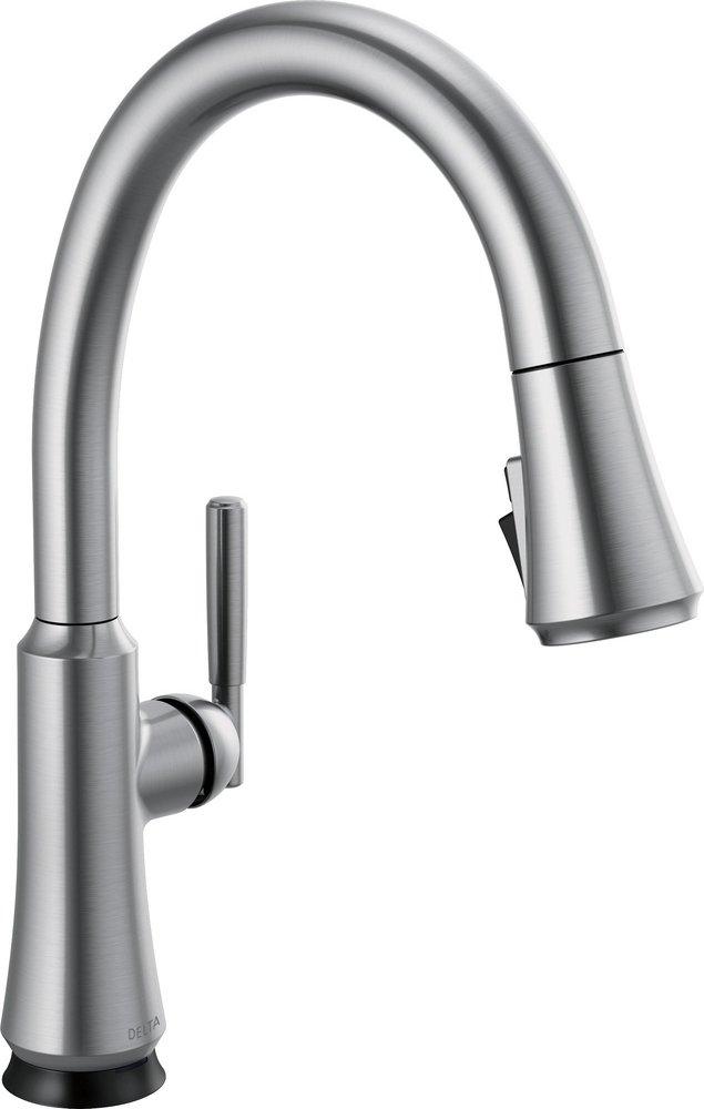 Delta Faucet Arctic Stainless Single Handle Pull Down Touch Activated Kitchen Faucet 