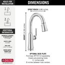 Delta Faucet Chrome Single Handle Pull Down Bar Faucet 