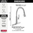 Delta Faucet Chrome Single Handle Pull Down Kitchen Faucet 