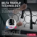 Delta Faucet Matte Black Single Handle Pull Down Touch Activated Kitchen Faucet 