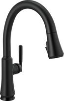 Single Handle Pull Down Kitchen Faucet with Touch Activation in Matte Black