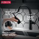 Delta Faucet Matte Black Single Handle Pull Down Touch Activated Kitchen Faucet 