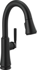 Single Handle Pull Down Bar Faucet in Matte Black