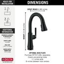 Delta Faucet Matte Black Single Handle Lever Bar Faucet 