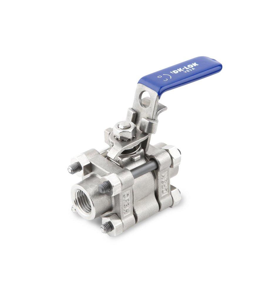 3/8 in. Tube OD 3-Piece 2200# 316 Stainless Steel V83 Series Ball Valve 