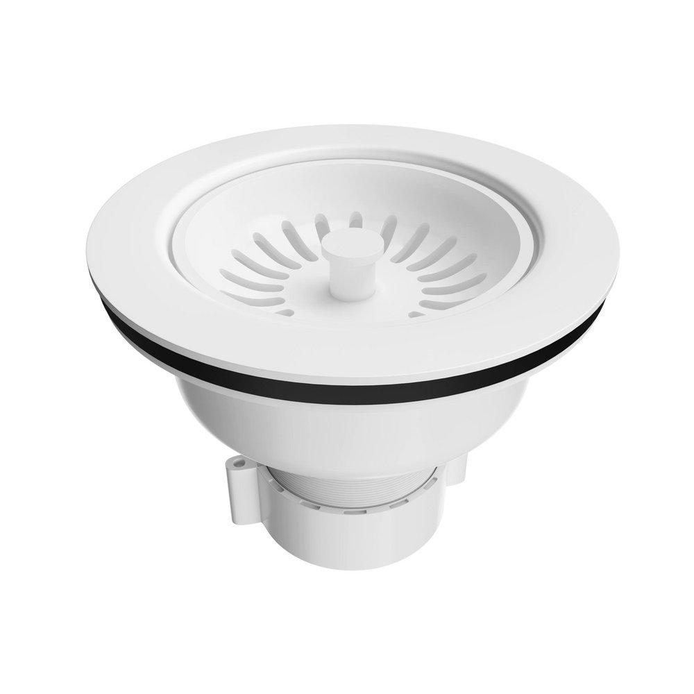 3-1/2 in. Basket Strainer in White 