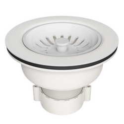 3-1/2 in. Basket Strainer in White