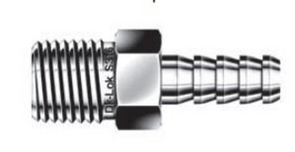 1/4 in. Hose ID x 1/2 in. MPT 316 Stainless Steel Male Hose Adapter 
