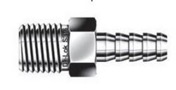 1/4 in. Hose ID x 1/2 in. MPT 316 Stainless Steel Male Hose Adapter