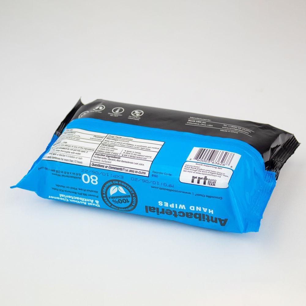 Crocodile Cloth&reg; White Sanitizing Hand Wipes (Pack of 80) 