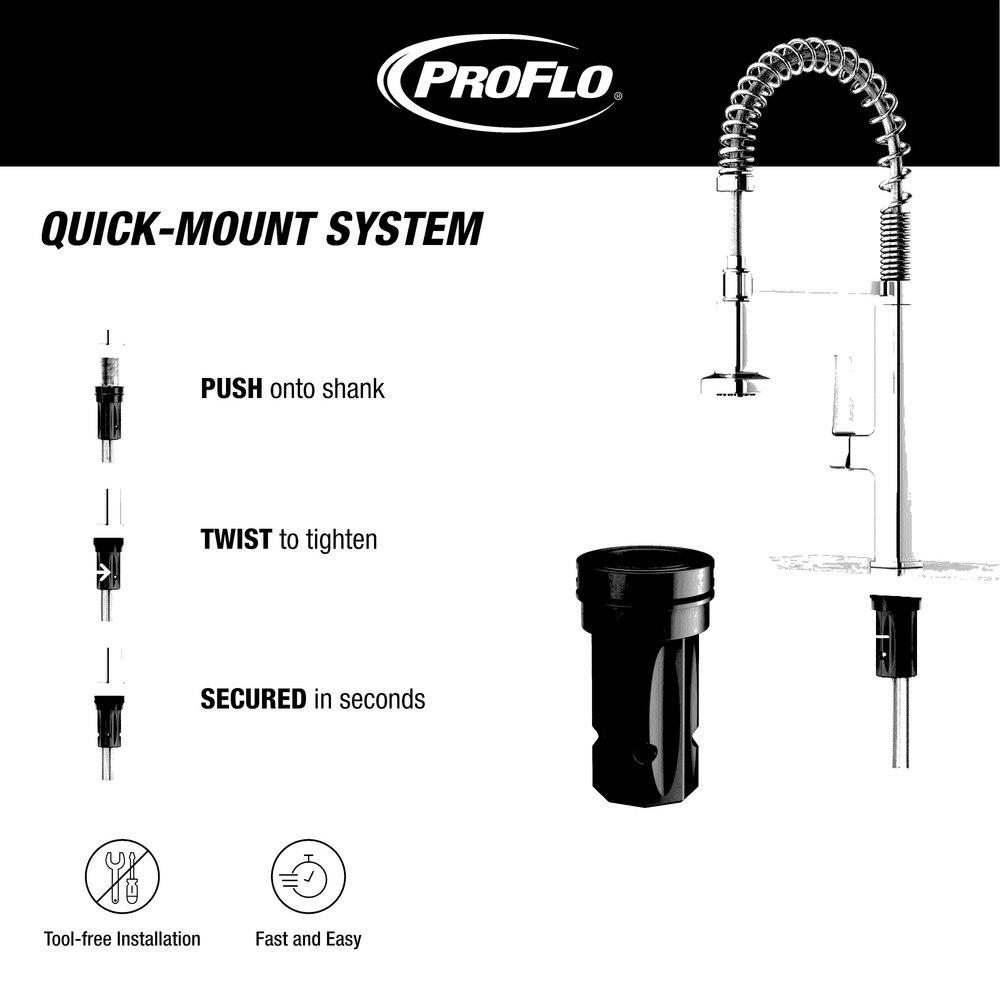 PROFLO&reg; Brushed Nickel Single Handle Pull Down Kitchen Faucet with Two-Function Spray 