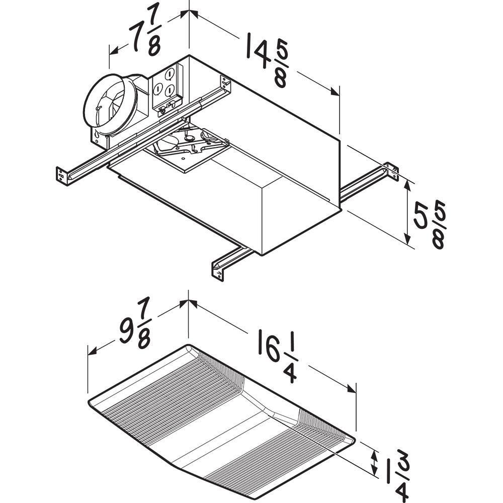 Broan White Bathroom Exhaust Fan in White 