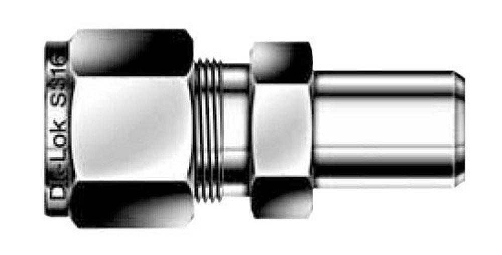 3/4 in. Tube OD x 3/4 in. Male Pipe 316 Stainless Steel Male Pipe Weld Connector Double Ferrule Pre-Swaged 