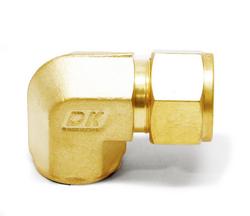 3/8 in. Tube OD x 3/8 in. FPT Brass Female 90 Elbow Double Ferrule