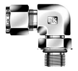 3/8 in. Tube OD x 9/16-18 Male SAE 316 Stainless Steel Positionable SAE Male 90 Elbow Double Ferrule Pre-Swaged
