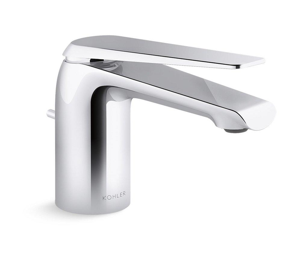 KOHLER Polished Chrome Single Handle Monoblock Bathroom Sink Faucet Lever Handle 