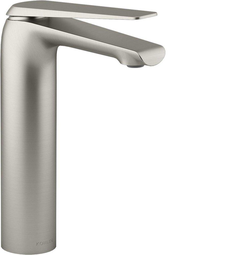KOHLER Vibrant&reg; Brushed Nickel Single Handle Monoblock Bathroom Sink Faucet Lever Handle 