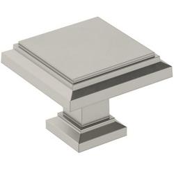 1-1/4 in. Square Cabinet Knob in Satin Nickel