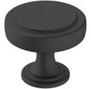 Amerock Matte Black 1-3/8 in. Knob 