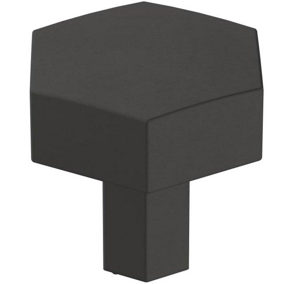 Amerock Matte Black 1-1/16 in. Knob 