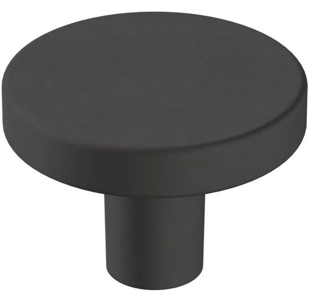 Amerock Matte Black 1-3/8 in. Knob 