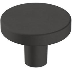 1-3/8 in. Round Cabinet Knob in Matte Black